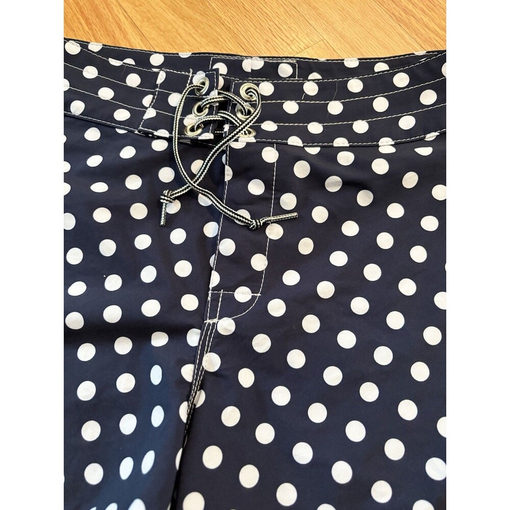 Birdwell Beach Britches Navy Blue & White Polka Dot Board Shorts Womens 16 - Picture 3 of 10